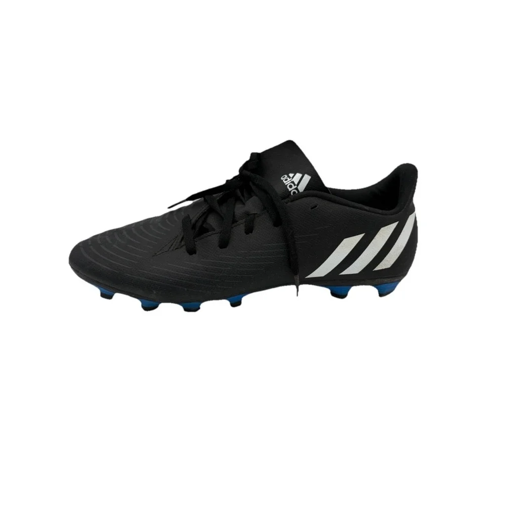 Adidas Predator Edge.4 FxG Soccer / Football Cleats Mens 11.5 Black‎ Blue Spikes